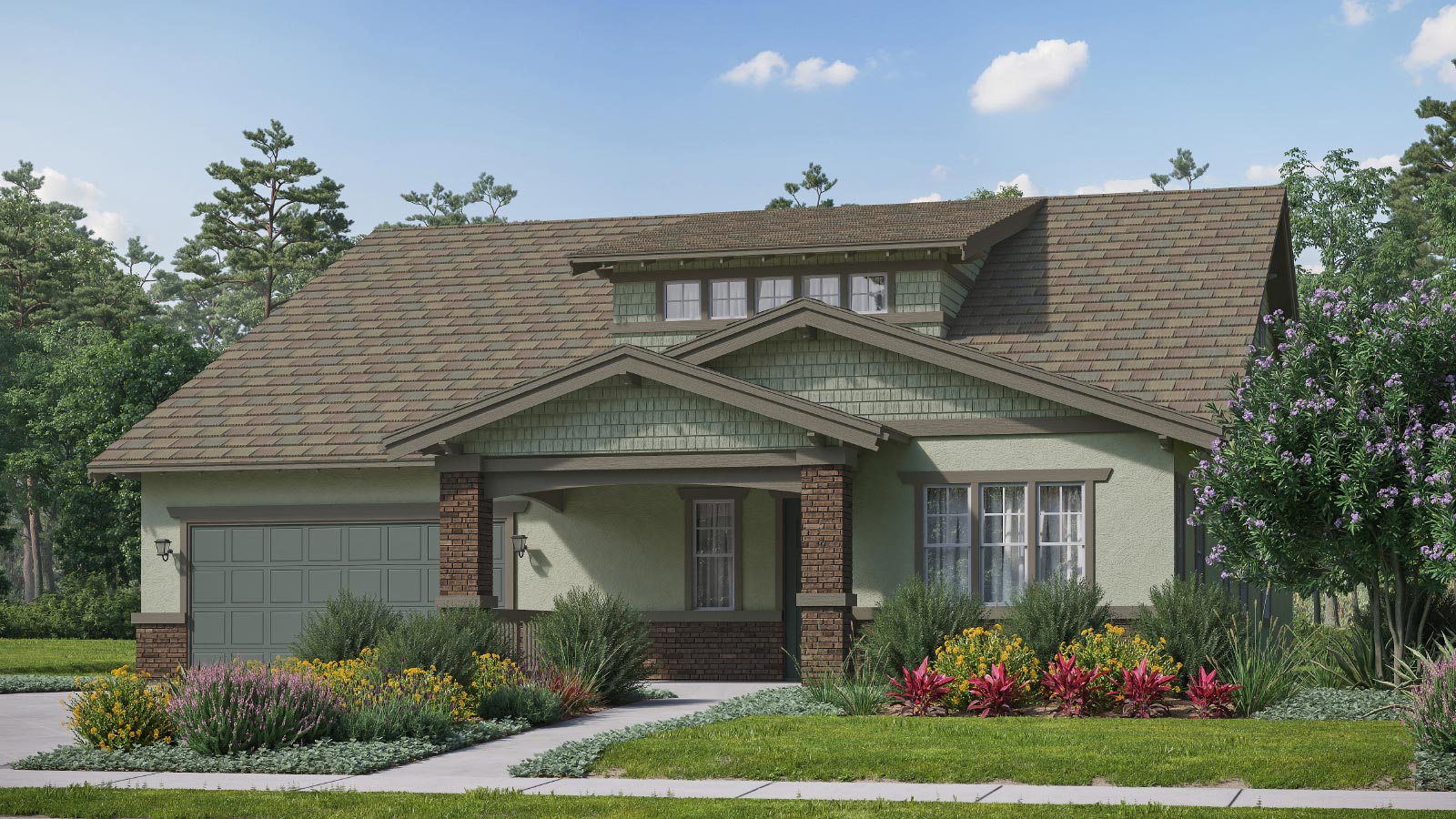 Preliminary exterior rendering Residence 5C The Orchards at Heritage Grove Fillmore
